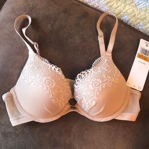 DKNY nude lace push up bra 32A